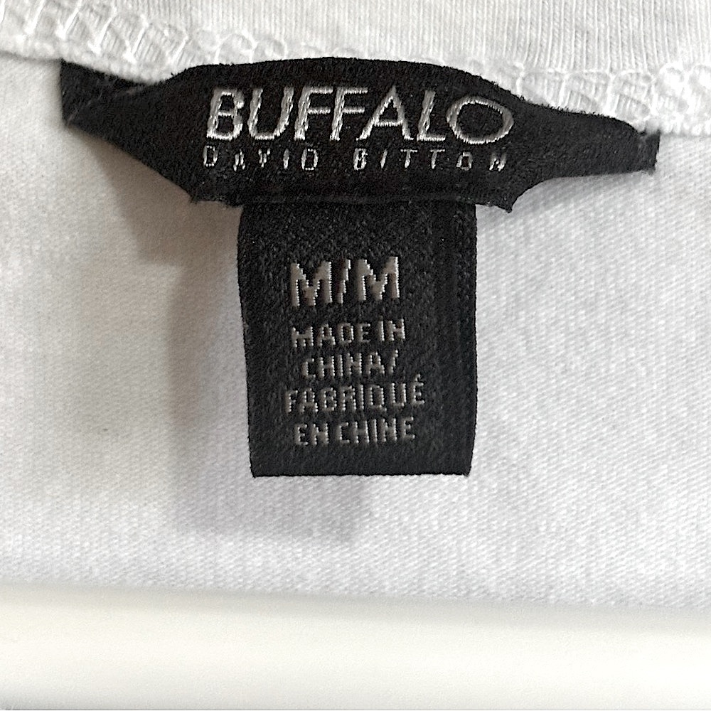 Buffalo David Bitton • White Puff Sleeve Tee - Picture 6 of 9